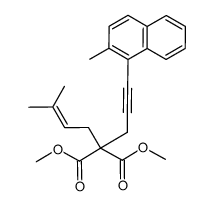 dimethyl 2-(3-methylbut-2-enyl)-2-(3-(2-methylnaphthalen-1-yl)prop-2-ynyl)malonate Structure