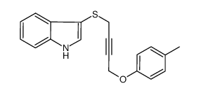 3-[4-(4-methylphenyloxy)but-2-ynylthio]indole Structure