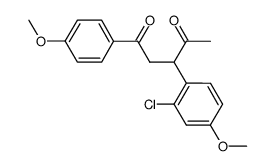 3-(2-chloro-4-methoxyphenyl)-1-(4-methoxyphenyl)pentane-1,4-dione结构式