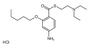 BENZOIC ACID, 4-AMINO-2-PENTYLOXYTHIO-, S-(2-(DIETHYLAMINO)ETHYL) ESTE R, MONOHYD结构式