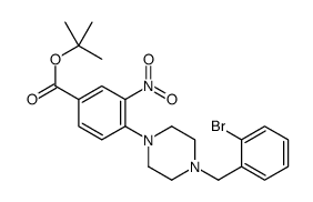 TERT-BUTYL 4-(4-(2-BROMOBENZYL)PIPERAZIN-1-YL)-3-NITROBENZOATE Structure