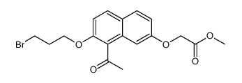 <<8-acetyl-7-(3-bromopropoxy)-2-naphthalenyl>oxy>acetic acid methyl ester Structure