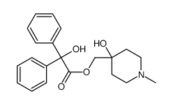(4-hydroxy-1-methylpiperidin-4-yl)methyl 2-hydroxy-2,2-diphenylacetate结构式