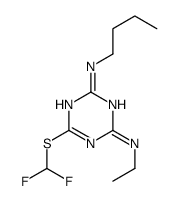 2-N-butyl-6-(difluoromethylsulfanyl)-4-N-ethyl-1,3,5-triazine-2,4-diamine结构式