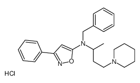 N-benzyl-3-phenyl-N-(4-piperidin-1-ylbutan-2-yl)-1,2-oxazol-5-amine,hydrochloride Structure