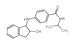 Benzamide,4-[(2,3-dihydro-2-hydroxy-1H-inden-1-yl)amino]-N-(1-methylethyl)- Structure