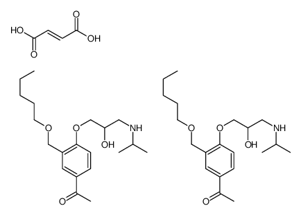 (E)-but-2-enedioic acid,1-[4-[2-hydroxy-3-(propan-2-ylamino)propoxy]-3-(pentoxymethyl)phenyl]ethanone结构式