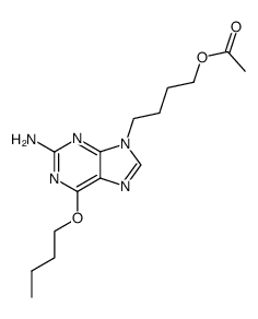 9-(4-acetoxybutyl)-6-butoxyguanine结构式