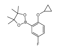 2-(2-cyclopropoxy-5-fluorophenyl)-4,4,5,5-tetramethyl-1,3,2-dioxaborolane structure