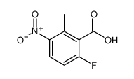 6-氟-2-甲基-3-硝基苯甲酸结构式