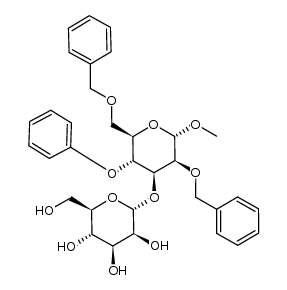 methyl 2,4,6-tri-O-benzyl-3-O-α-D-mannopyranosyl-α-D-mannopyranoside Structure