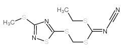 {[3-(甲硫基)-1,2,4-噻二唑-5-基硫基]甲基}氰基碳亚氨基二硫酸酯结构式