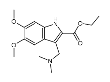 ethyl 3-((dimethylamino)methyl)-5,6-dimethoxy-1H-indole-2-carboxylate结构式