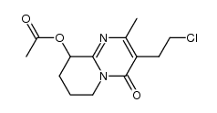 3-(2-chloroethyl)-6,7,8,9-tetrahydro-9-acetyloxy-2-methyl-4H-pyrido[1,2-a]pyrimidin-4-one结构式