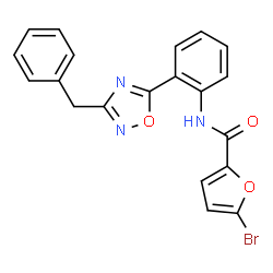 N-[2-(3-benzyl-1,2,4-oxadiazol-5-yl)phenyl]-5-bromofuran-2-carboxamide结构式