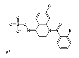 potassium,[[1-(2-bromobenzoyl)-7-chloro-2,3-dihydroquinolin-4-ylidene]amino] sulfate结构式