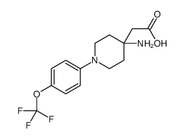 2-(4-amino-1-(4-(trifluoromethoxy)phenyl)piperidin-4-yl)acetic acid Structure