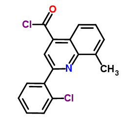 2-(2-Chlorophenyl)-8-methyl-4-quinolinecarbonyl chloride结构式
