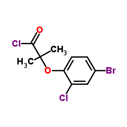 2-(4-Bromo-2-chlorophenoxy)-2-methylpropanoyl chloride structure