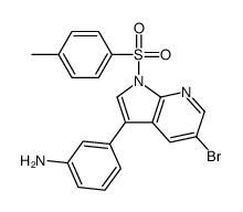 3-{5-Bromo-1-[(4-methylphenyl)sulfonyl]-1H-pyrrolo[2,3-b]pyridin- 3-yl}aniline Structure