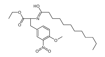 ethyl (2S)-2-(dodecanoylamino)-3-(4-methoxy-3-nitrophenyl)propanoate结构式