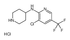 (3-Chloro-5-trifluoromethyl-pyridin-2-yl)-piperidin-4-yl-amine hydrochloride Structure