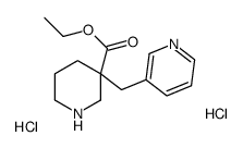 ethyl 3-(pyridin-3-ylmethyl)piperidine-3-carboxylate,dihydrochloride structure