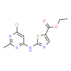 2-(6-Chloro-2-methylpyrimidin-4-ylamino)thiazole-5-carboxylic acid ethyl ester结构式