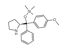 (S)-2-[(4-methoxyphenyl)-phenyl-trimethylsilyloxy-methyl]-pyrrolidine结构式