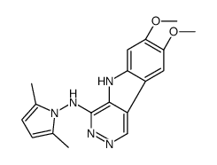 N-(2,5-dimethylpyrrol-1-yl)-7,8-dimethoxy-5H-pyridazino[4,5-b]indol-4-amine结构式
