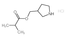 3-Pyrrolidinylmethyl 2-methylpropanoate hydrochloride Structure