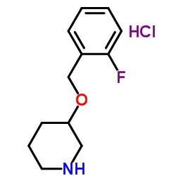 3-[(2-Fluorobenzyl)oxy]piperidine hydrochloride (1:1) Structure