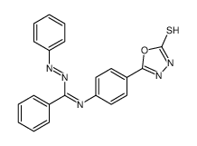 5-{4-[(Z)-{Phenyl[(E)-phenyldiazenyl]methylene}amino]phenyl}-1,3, 4-oxadiazole-2(3H)-thione结构式