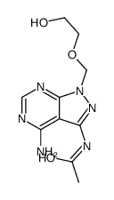 N-[4-amino-1-(2-hydroxyethoxymethyl)pyrazolo[3,4-d]pyrimidin-3-yl]acetamide Structure