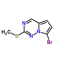 7-Bromo-2-(Methylthio)pyrrolo[1,2-f][1,2,4]triazine Structure