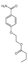 2-(4-carbamoylphenoxy)ethyl butanoate Structure