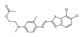 2-[4-[(6,7-dichloro-1,3-benzothiazol-2-yl)diazenyl]-N,3-dimethylanilino]ethyl acetate Structure