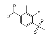 3-fluoro-2-methyl-4-(methylsulfonyl)benzoyl chloride Structure