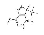 3-tert-butyl-3-methyl-3H-pyrazole-4,5-dicarboxylic acid dimethyl ester Structure