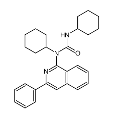 1,3-dicyclohexyl-1-(3-phenylisoquinolin-1-yl)urea Structure
