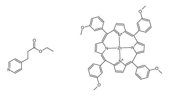 Zn((MeOC6H4)4C20H8N4)(EtOCOCH2CH2C5H4N) Structure