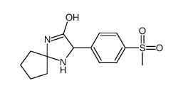 3-[4-(Methylsulfonyl)phenyl]-1,4-diazaspiro[4.4]nonan-2-one结构式