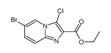 Ethyl 6-bromo-3-chloroimidazo[1,2-a]pyridine-2-carboxylate结构式