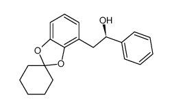 (1R)-2-(2',3'-(cyclohexylidenedioxy)phenyl)-1-phenylethanol Structure