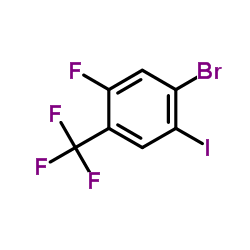 1-Bromo-5-fluoro-2-iodo-4-(trifluoromethyl)benzene结构式