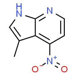 3-Methyl-4-nitro-1H-pyrrolo[2,3-b]pyridine结构式