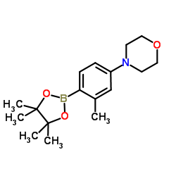 4-(3-Methyl-4-(4,4,5,5-tetramethyl-1,3,2-dioxaborolan-2-yl)phenyl)morpholine structure