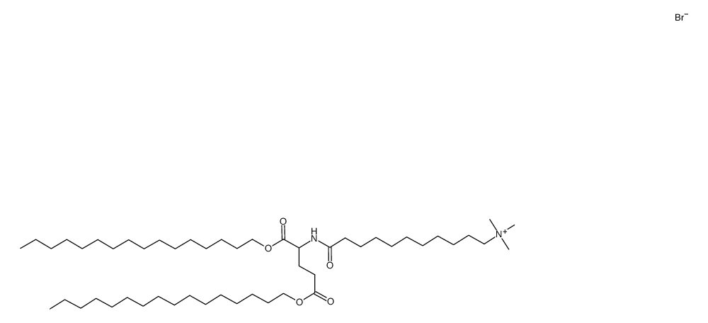 [10-(1,3-Bis-hexadecyloxycarbonyl-propylcarbamoyl)-decyl]-trimethyl-ammonium; bromide Structure