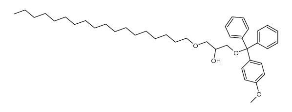 1-O-octadecyl-3-O-(4-methoxy trityl)-Sn-glycerol结构式