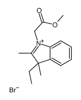 methyl 2-(3-ethyl-2,3-dimethylindol-1-ium-1-yl)acetate,bromide结构式